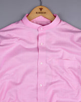 Charm Pink Solid Oxford Cotton Shirt