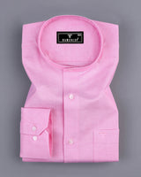 Charm Pink Solid Oxford Cotton Shirt