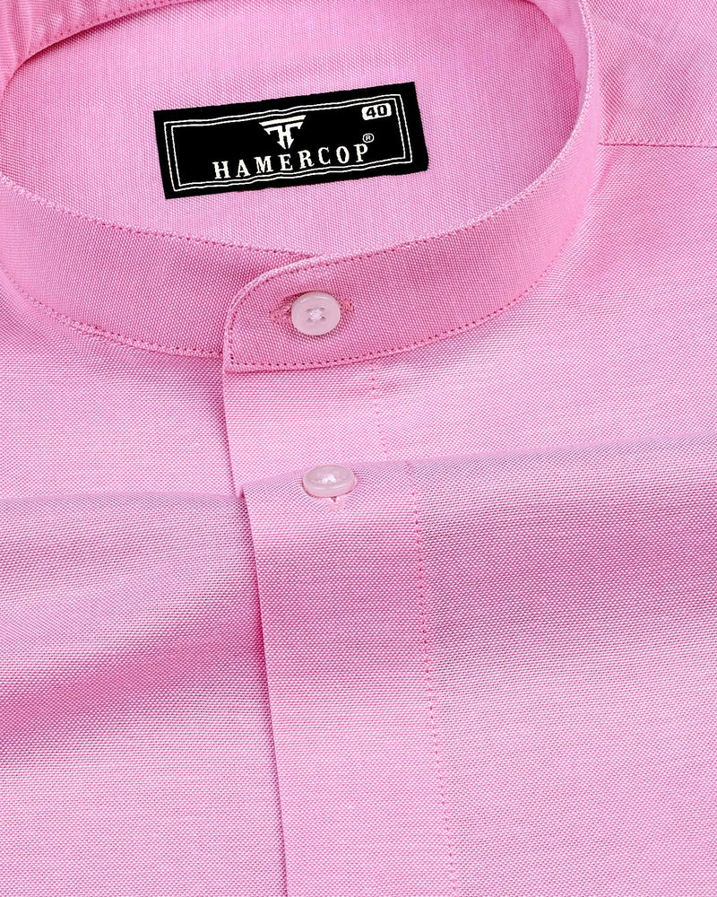 Charm Pink Solid Oxford Cotton Shirt