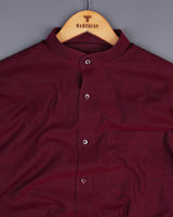 Falu Red Two Tone Chembray Cotton Shirt