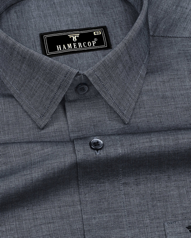 Dark Gray FilaFil Premium Cotton Solid Shirt