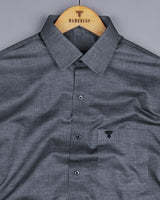 Dark Gray FilaFil Premium Cotton Solid Shirt