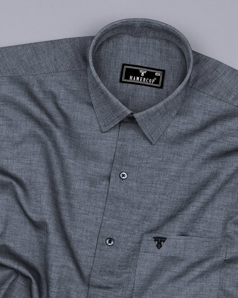 Dark Gray FilaFil Premium Cotton Solid Shirt