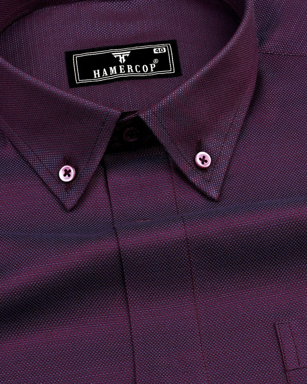 Purple Two Shaded Dobby Texture Cotton Shirt