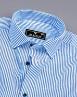 Belladon Blue Bengal Stripe Oxford Cotton Formal Shirt