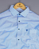 Belladon Blue Bengal Stripe Oxford Cotton Formal Shirt