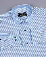 Belladon Blue Bengal Stripe Oxford Cotton Formal Shirt