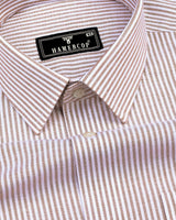 Belladon Cream Bengal Stripe Oxford Cotton Shirt