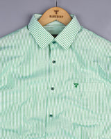 Belladon Green Bengal Stripe Oxford Cotton Shirt