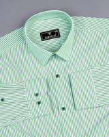 Belladon Green Bengal Stripe Oxford Cotton Shirt