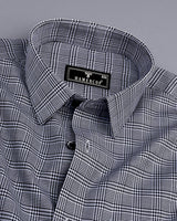 Pinacle Black Houndstooth Check Premium Giza Shirt