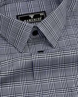 Pinacle Black Houndstooth Check Premium Giza Shirt