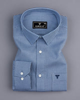 Torben Blue Dobby Textured Premium Giza Shirt