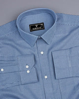 Torben Blue Dobby Textured Premium Giza Shirt