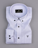 Athos Gray With White Dobby Check Premium Giza Shirt