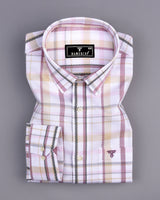 Keston Onion Pink Multicolored Dobby Check Premium Giza Shirt