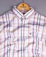 Keston Onion Pink Multicolored Dobby Check Premium Giza Shirt