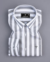 Stefan Gray With White Stripe Premium Giza Shirt