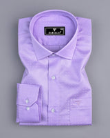 Allium Purple Self Check Jacquard Premium Giza Shirt