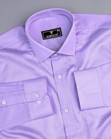 Allium Purple Self Check Jacquard Premium Giza Shirt