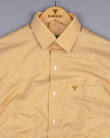 Lolo Turmeric Yellow With White Small Check Oxford Cotton Shirt