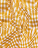 Lolo Turmeric Yellow With White Small Check Oxford Cotton Shirt