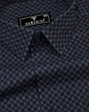 Dijon Gray With Black Dobby Check Premium Giza Shirt