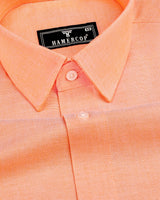 Peel Orange Plain Oxford Cotton Formal Shirt