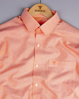 Peel Orange Plain Oxford Cotton Formal Shirt