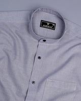 Misty Gray Plain Oxford Cotton Shirt