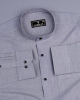 Misty Gray Plain Oxford Cotton Shirt