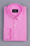 Graceful Dark pink micro houndstooth shirt