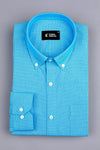 Graceful Royal blue houndstooth shirt