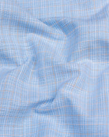 Oman Blue With Cream Amsler Micro Check Formal Shirt