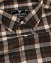 Olten Brown With Cream Check Oxford Cotton Shirt