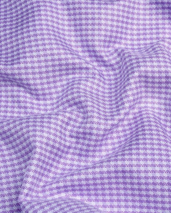 Valencia Lavender Purple Check Premium Giza Shirt