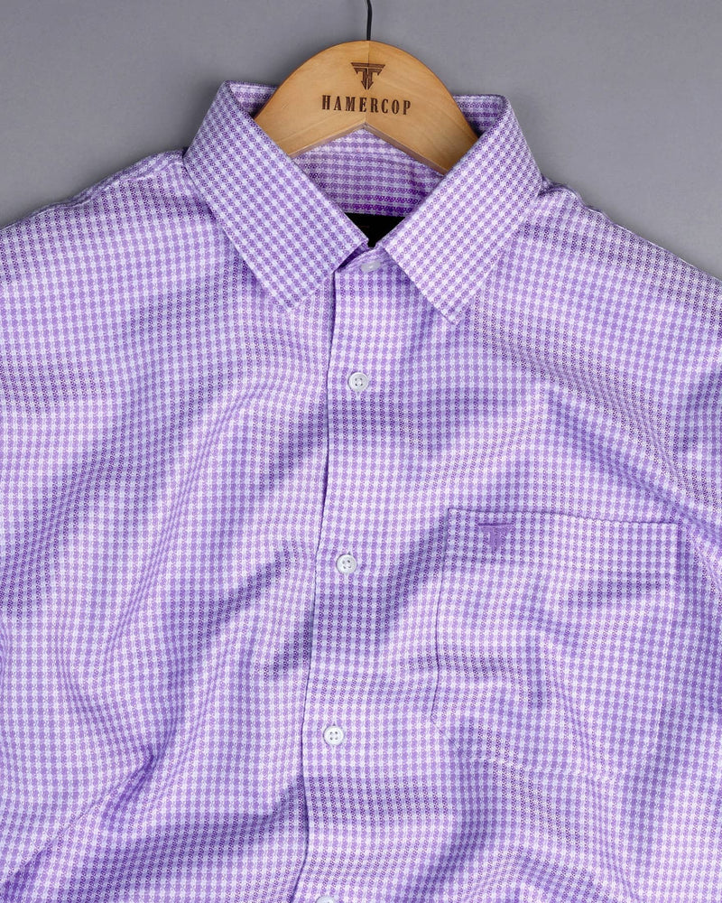 Valencia Lavender Purple Check Premium Giza Shirt