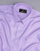 Valencia Lavender Purple Check Premium Giza Shirt