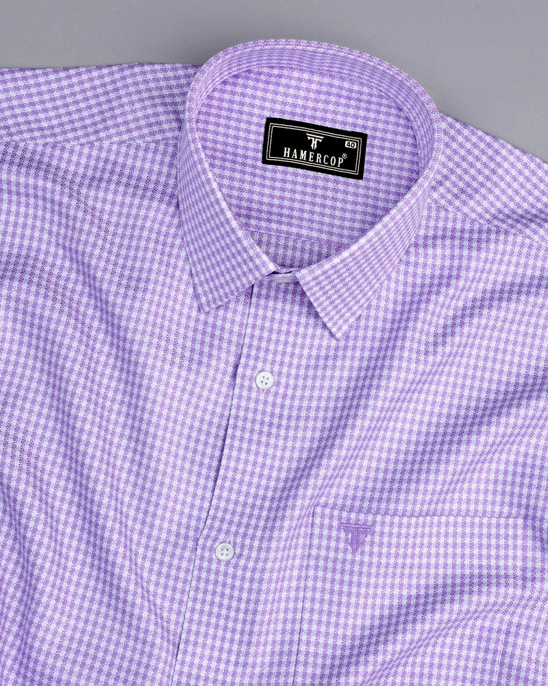 Valencia Lavender Purple Check Premium Giza Shirt