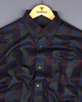 Mistral Rainbow Colored Sudoku Twill Check Giza Shirt