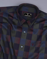 Mistral Rainbow Colored Sudoku Twill Check Giza Shirt