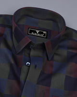 Mistral Rainbow Colored Sudoku Twill Check Giza Shirt