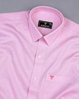 Lucifer Pink With White Small Check Oxford Cotton Shirt