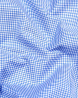 Lucifer SkyBlue With White Small Check Oxford Cotton Shirt