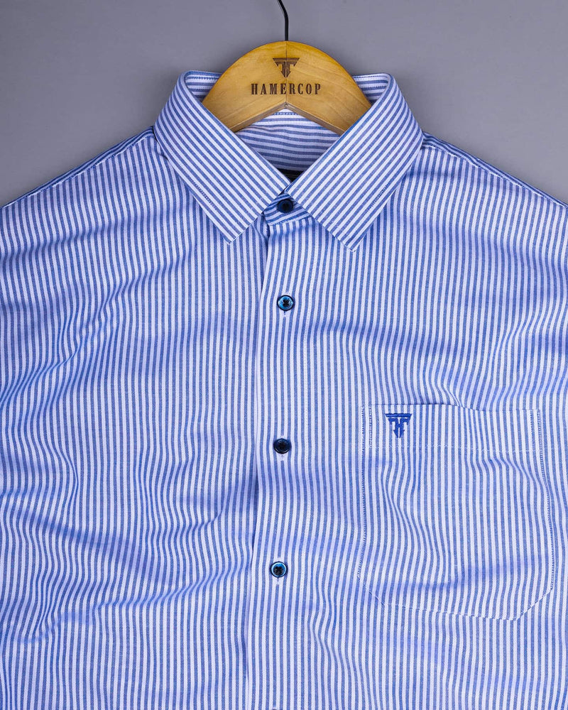 Belladon NavyBlue Bengal Stripe Oxford Cotton Formal Shirt