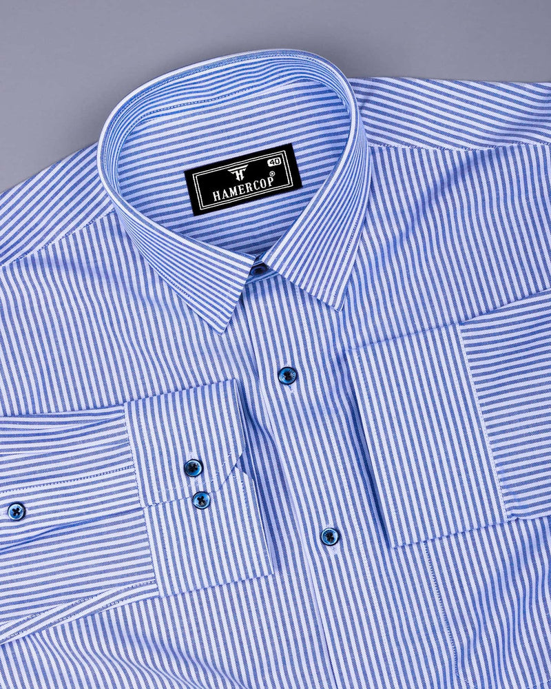 Belladon NavyBlue Bengal Stripe Oxford Cotton Formal Shirt