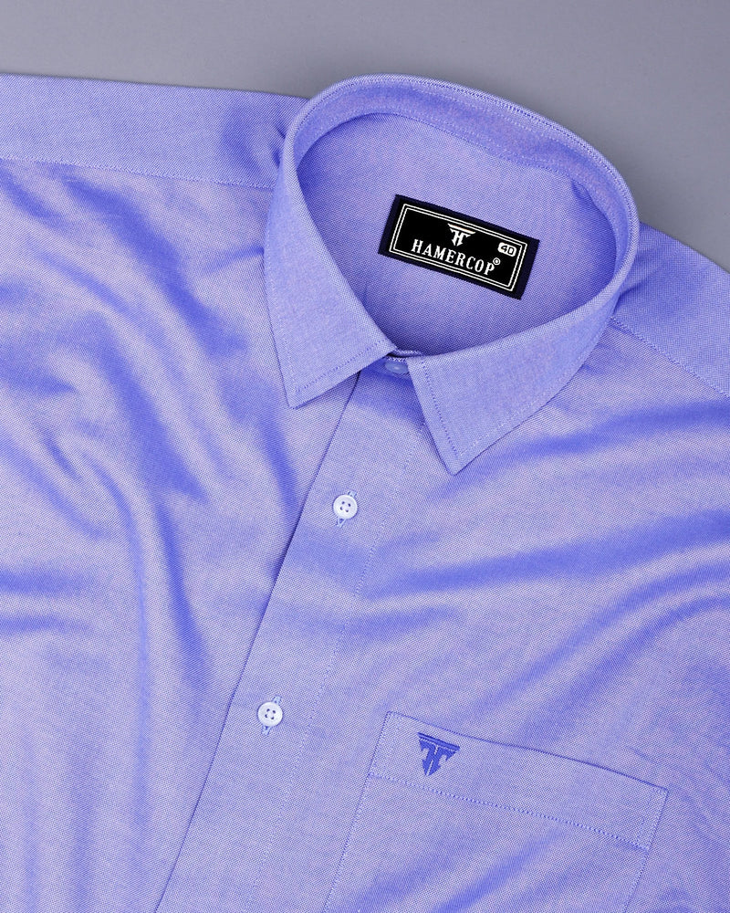 Bluewood Oxford Cotton Plain Formal Shirt