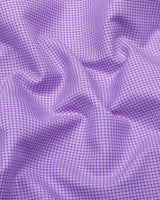 Fresno Purple With White Dobby Textured Cotton Shirt