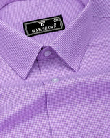 Fresno Purple With White Dobby Textured Cotton Shirt
