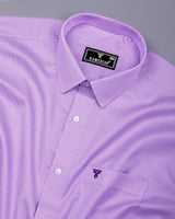 Fresno Purple With White Dobby Textured Cotton Shirt